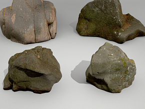 碎石头 现代岩石石头3d模型