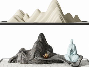 景观石头 假山石头石块 景观石3d模型