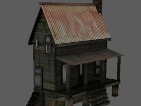 木质老房子maya模型