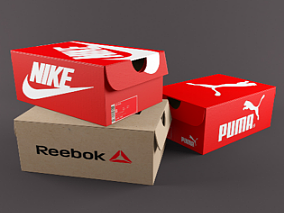 红色运动鞋鞋盒包装盒
