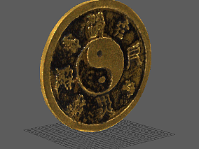 中国古代钱币3d模型