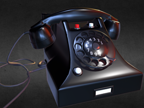 民国时期老式电话 复古旋转电话机 听筒 拨号键