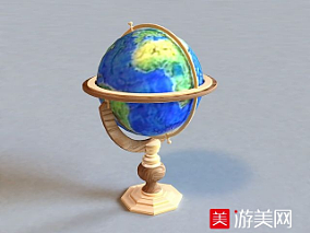 彩色地球仪3Dmax模型下载