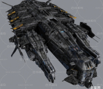 科幻战舰 科幻飞艇  4个组合 3d模型下载
