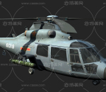 绑定+动画 中国直9C反潜直升机