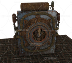 古老机械闹钟 钟表 带内部齿轮 C4D 3dsmax fbx