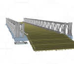 3D贝雷架钢桥su模型草图大师