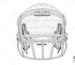 C4D+3dsmax+fbx-体育头盔 橄榄球头盔