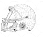 C4D+3dsmax+fbx-体育头盔 橄榄球头盔