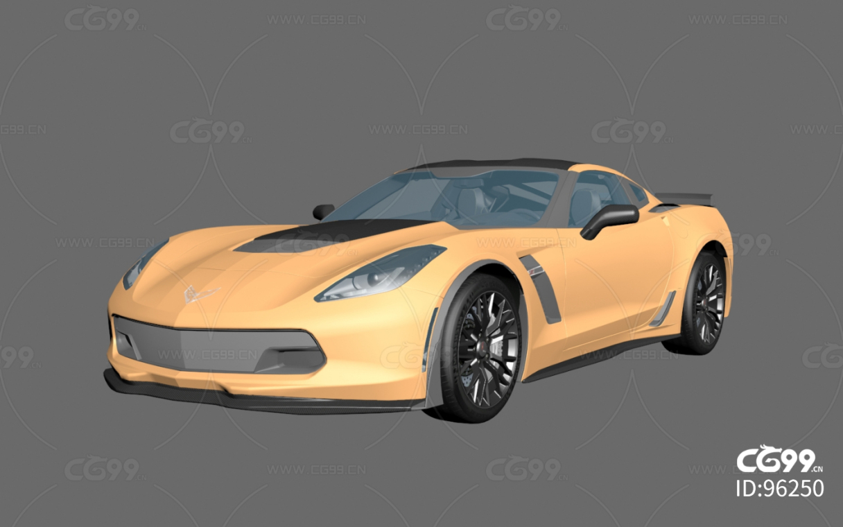 克尔维特Chevrolet_Corvette跑车3D模型