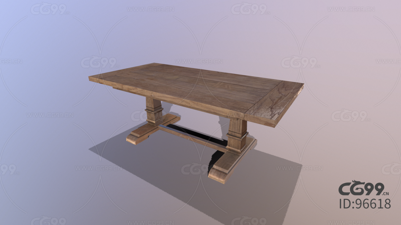 次时代 写实 室内摆件 小木桌