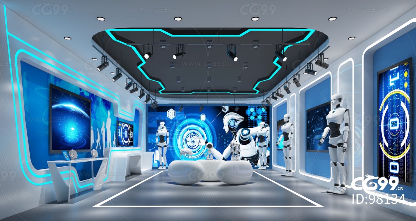 科技展厅 人工智能机器人展览 VR、AR体验中心