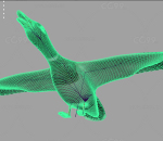 高模野鸭子绿头鸭大雁模型带骨骼权重4K贴图