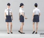 现代制服女警察 现代人物