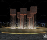 城市喷泉 喷泉 水池 水 水滴 水帘 城市景观 景观 设计