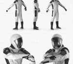 带绑定未来太空服  未来宇航服  赛车服