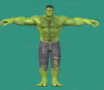 绿巨人 狂暴战士 绿殇不灭浩克 Hulk 漫威漫画 无敌浩克 超级英雄 带绑定 复仇者联