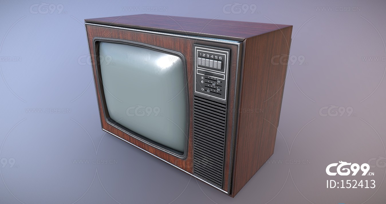 苏联复古老式电视FBX模型