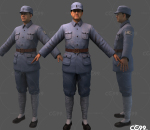 写实红军 红军军官 中年八路军 解放军 士兵 军人模型 男人 影视动画模型