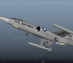 F-104美国战斗机 第二代超音速美国空军飞机 固定翼飞机