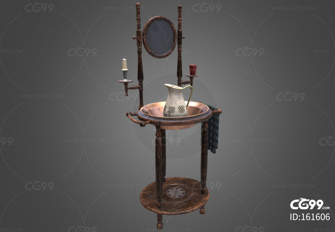 PBR-老旧复古的洗手台 洗脸台