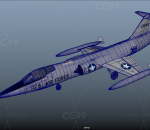 F-104美国战斗机 第二代超音速美国空军飞机 固定翼飞机
