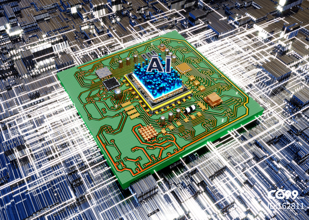 5G 芯片 CPU 处理器 科技芯片 能量方块 数据 AI 数据流 电子流动 未来 科技 科幻