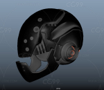 科幻头盔 炫酷头盔 战术头盔 头部防护 特种装备 作战头盔 装备 军事头盔 3D模型