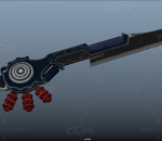 引擎冷兵器 蒸汽赛博朋克武器 科幻刀剑 机械风格 最终幻想 魔幻火焰切割刀