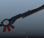 引擎冷兵器 蒸汽赛博朋克武器 科幻刀剑 机械风格 最终幻想 魔幻火焰切割刀
