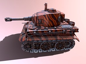 卡通风格虎式坦克