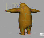 adv表情绑定狗熊 maya面部骨骼绑定卡通熊灰熊棕熊带口型系统