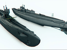 军舰模型 船模型 军事船模型 潜艇 3d模型