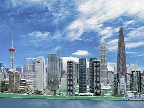 城市夜景 大城市 数字城市模型 简模智慧未来城市 5G城市01 3d模型