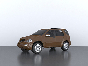 棕色小轿车 suv汽车 3d模型