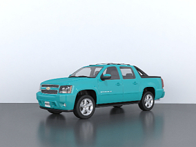 蓝色小轿车 多人SUV汽车 3d模型