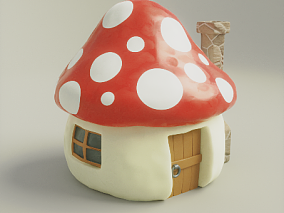 蘑菇屋  蘑菇房 3d模型