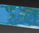 PBR 世界地图 地球 地形 中国地图 五大洲 大海 陆地