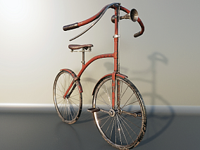 自行车   旧自行车  3d模型