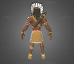 卡通土著人 印第安人 野蛮人 部落蛮族 部落首领 猎人 酋长 男人 男性首领