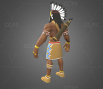 卡通土著人 印第安人 野蛮人 部落蛮族 部落首领 猎人 酋长 男人 男性首领