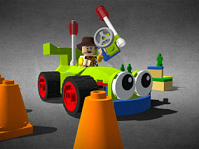 乐高玩具总动员、乐高、玩具、积木、卡通玩具、乐高玩具、卡通汽车 3d模型