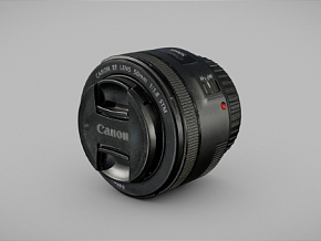 佳能镜头 EF 50mm、佳能相机、照相机镜头 3d模型