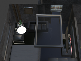 房屋 室内建筑 客厅 3d模型