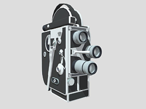 古董电影摄影机   摄影机  卡通摄影机  照相机  古代照相机  3d模型