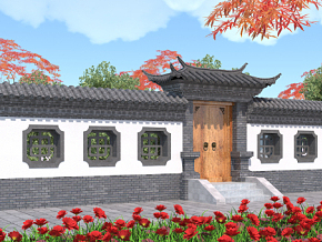 中式建筑3D模型，园林古建，传统中式，仿古建筑，户外建筑，景观小品，小公建，古建