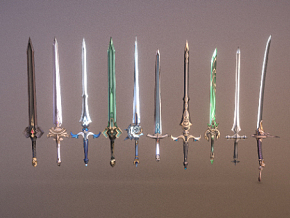 游戏宝剑 剑 宝剑 玄幻宝剑 法器 长剑 古代兵器 冷兵器 魔幻宝剑 游戏道具  3D模型