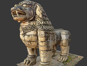 石狮 石头 石头雕塑 雕塑 神像 神兽 大门神兽 尼泊尔雕塑  神兽