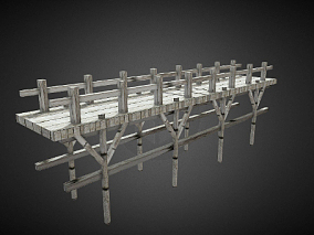 桥  木桥  桥梁  古桥  拱桥  卡通桥  3D模型
