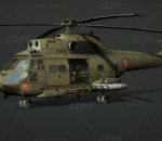 次时代写实罗马尼亚IAR 330武装直升机模型
